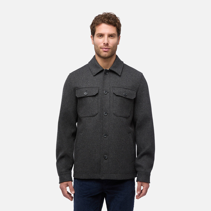 Short coat MONREALE MAN Dark melange grey | GEOX