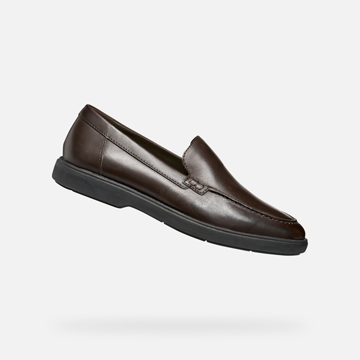 Leather loafers SPHERICA EC17 MAN Coffee | GEOX