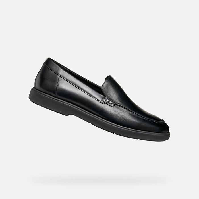 Leather loafers SPHERICA EC17 MAN Black | GEOX
