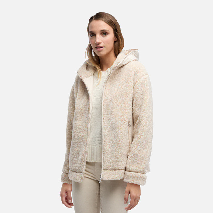 Hoodie SWEATER WOMAN Mid Moonbeam/Mid moonbeam | GEOX