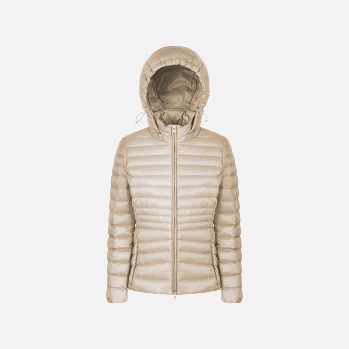 Short down jacket JAYSEN WOMAN Mid Moonbeam | GEOX