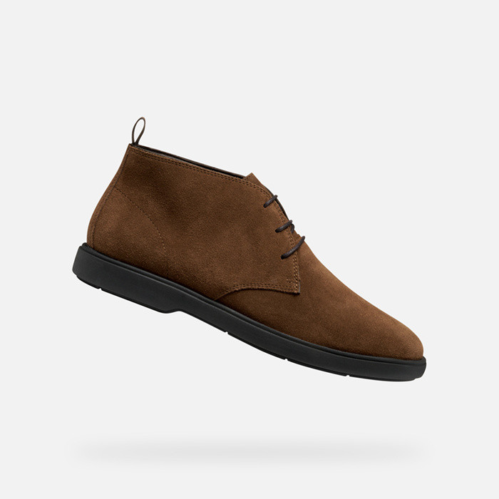 Suede ankle boots SPHERICA EC17 MAN Brown cotto | GEOX