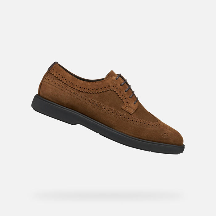 Suede shoes SPHERICA EC17 MAN Brown cotto | GEOX