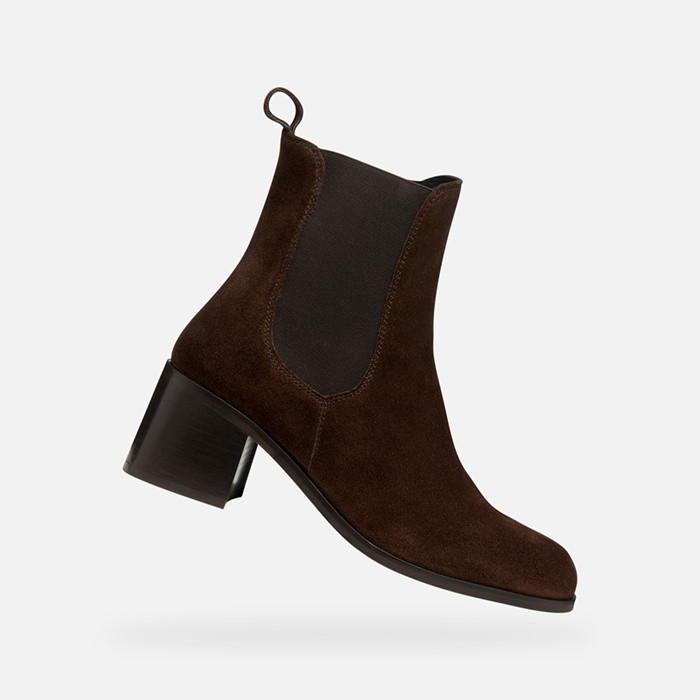 Chelsea boots ALNOIRE WOMAN Dark Brown | GEOX