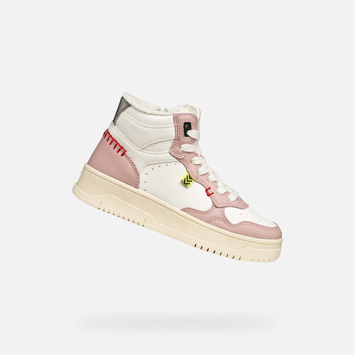 High top sneakers LESTRELLA GIRL White/Rose | GEOX