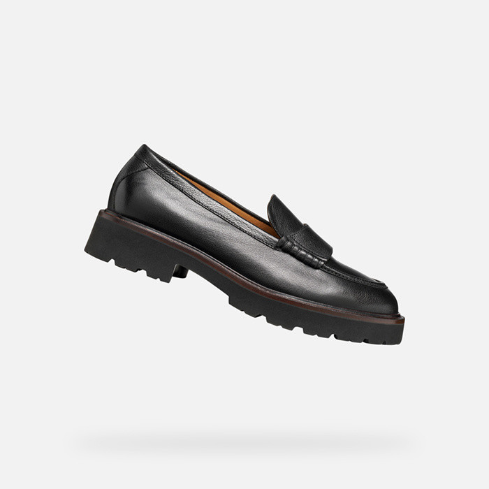 Leather loafers NORIZE WOMAN Black | GEOX
