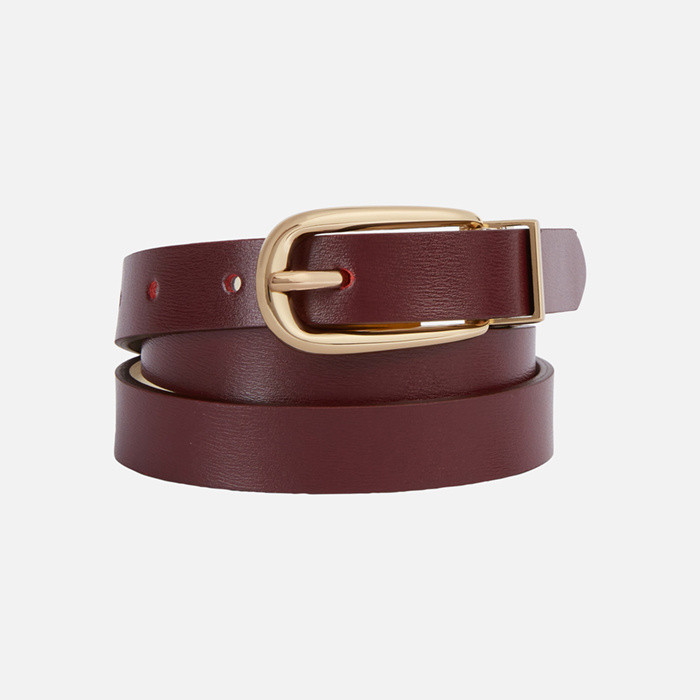 Reversible belt BELT WOMAN Bordeaux/Off white | GEOX