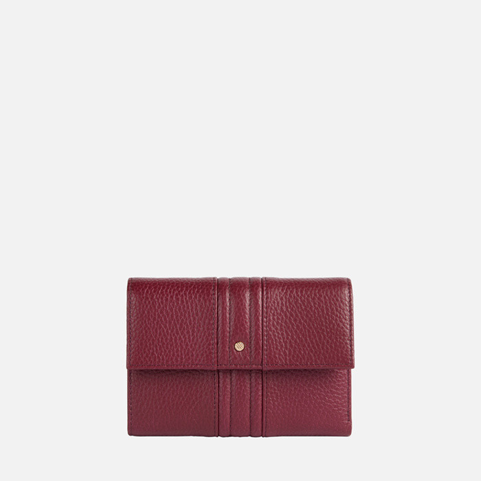 Leather wallet WALLET WOMAN Bordeaux | GEOX