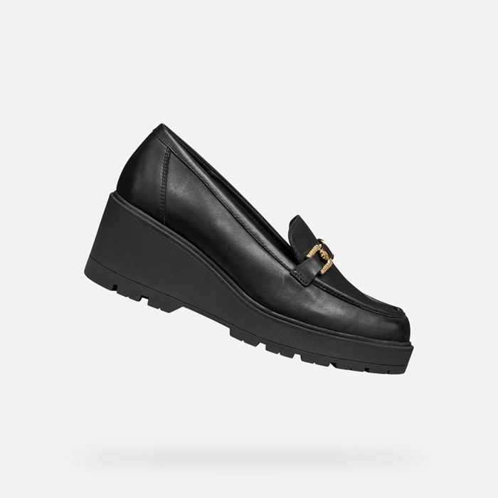 Wedge loafers MIEREILLE WOMAN Black | GEOX