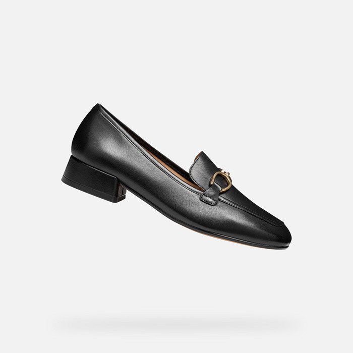 Leather loafers DHYALMA WOMAN Black | GEOX