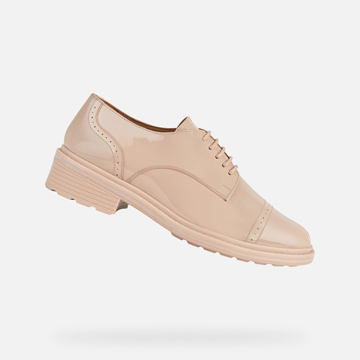 lace-up shoes WALK PLEASURE WOMAN Beige | GEOX