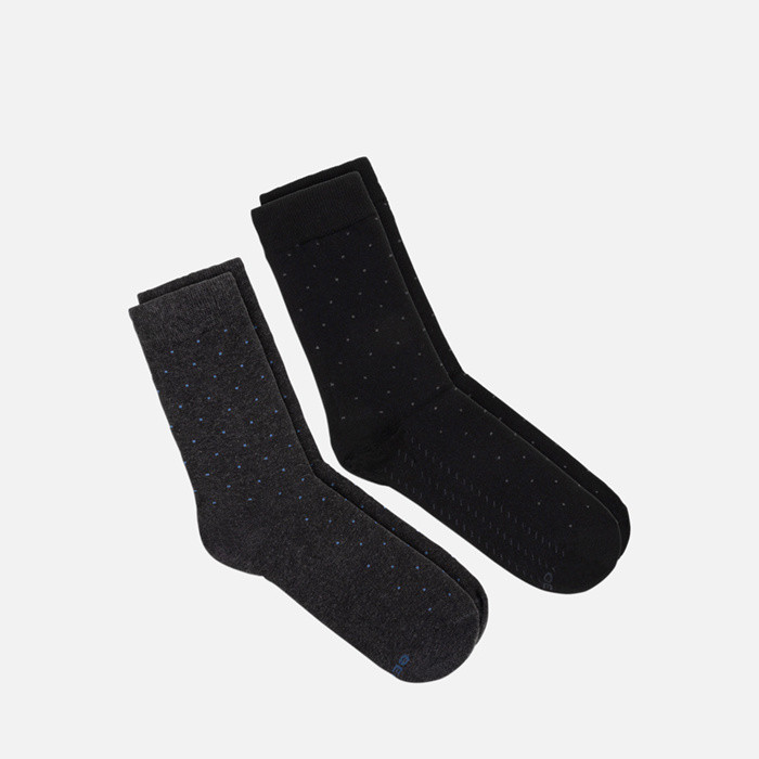 Short socks TWO-PACK SOCKS MAN Dark melange grey/Black | GEOX