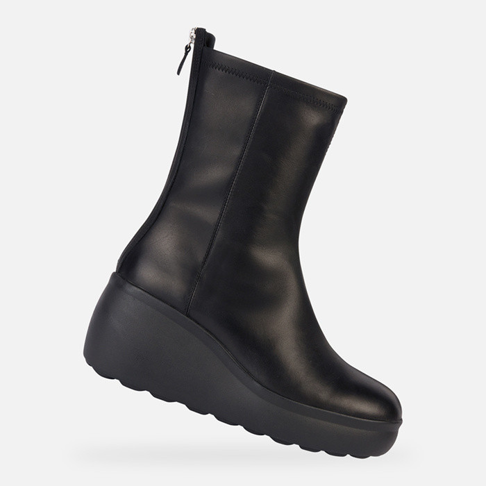 ankle boots with wedge SPHERICA EC9 WOMAN Black | GEOX