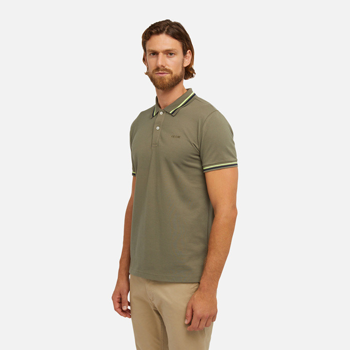 polo shirt POLO MAN Deep olive green | GEOX
