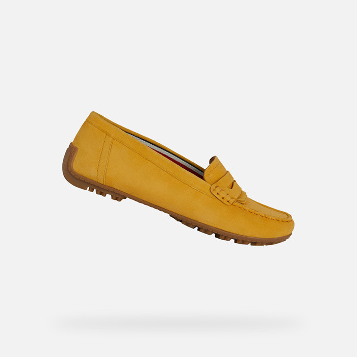 Suede loafers KOSMOPOLIS + GRIP WOMAN Yellow | GEOX