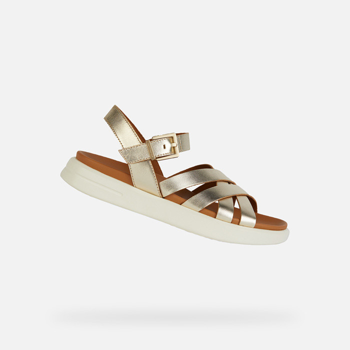 Flat sandals XAND 2S WOMAN Light Gold | GEOX