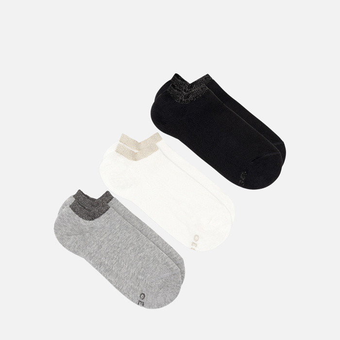 Short socks THREE-PACK SOCKS WOMAN Grey/White/Black | GEOX