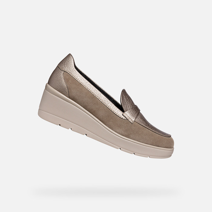 Wedge loafers ILDE WOMAN Taupe | GEOX