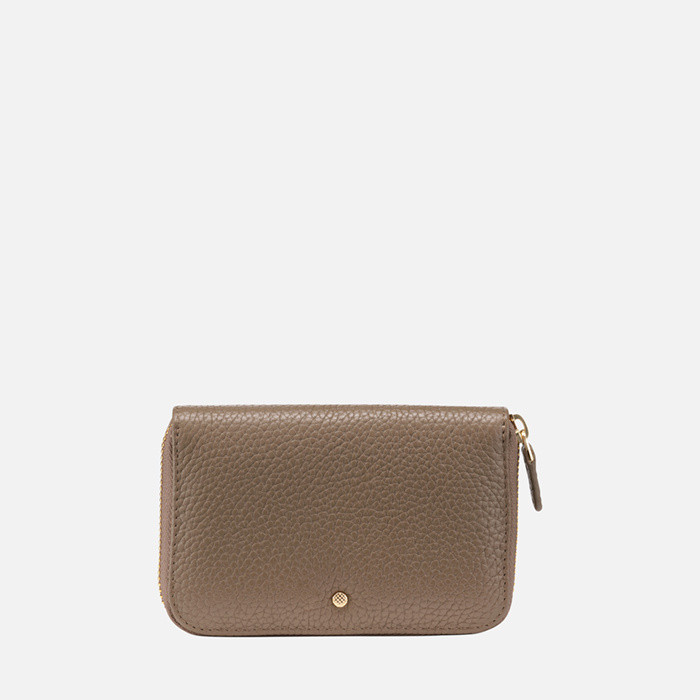 Wallet with zip WALLET WOMAN Taupe | GEOX