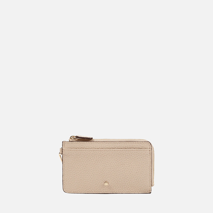 Wallet with zip WALLET WOMAN Off White | GEOX