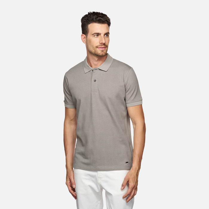 Polo shirt POLO MAN Flint grey/Smoke pearl | GEOX