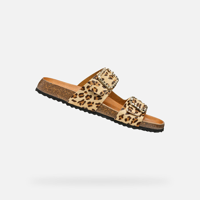 Slides shoes NEW BRIONIA B WOMAN Light Taupe | GEOX